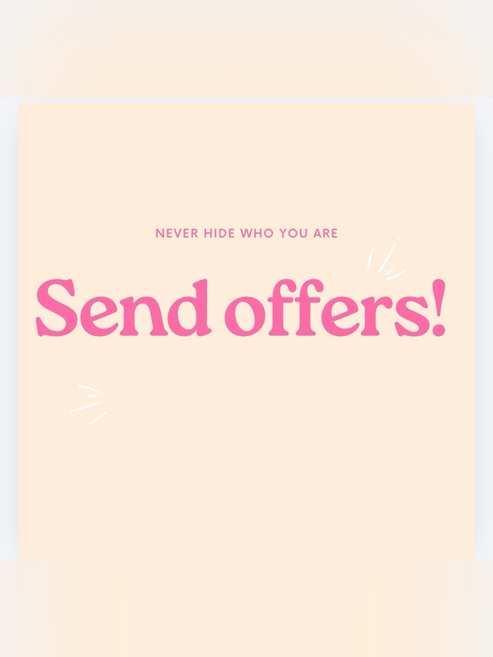 Send me your offers! Lots of new inventory!